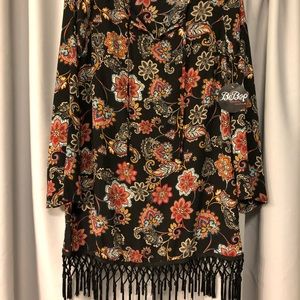 Boho Black Paisley Dress